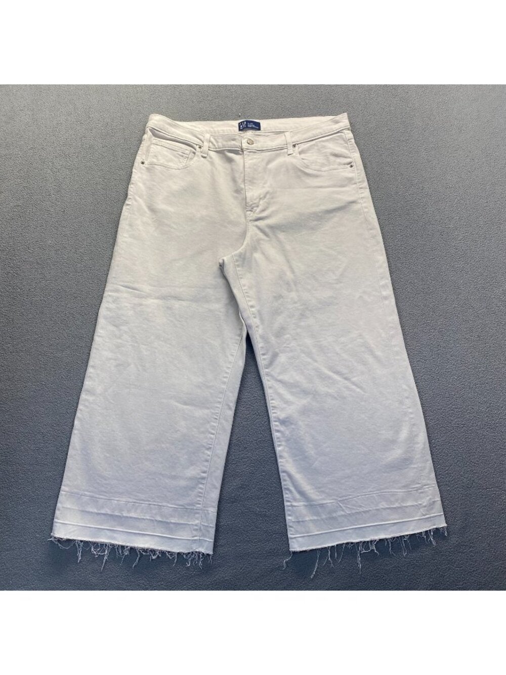 GAP High Rise Wide Leg Jeans Ecru Cream Denim Pants Women Size 20/35R - Picture 1 of 7